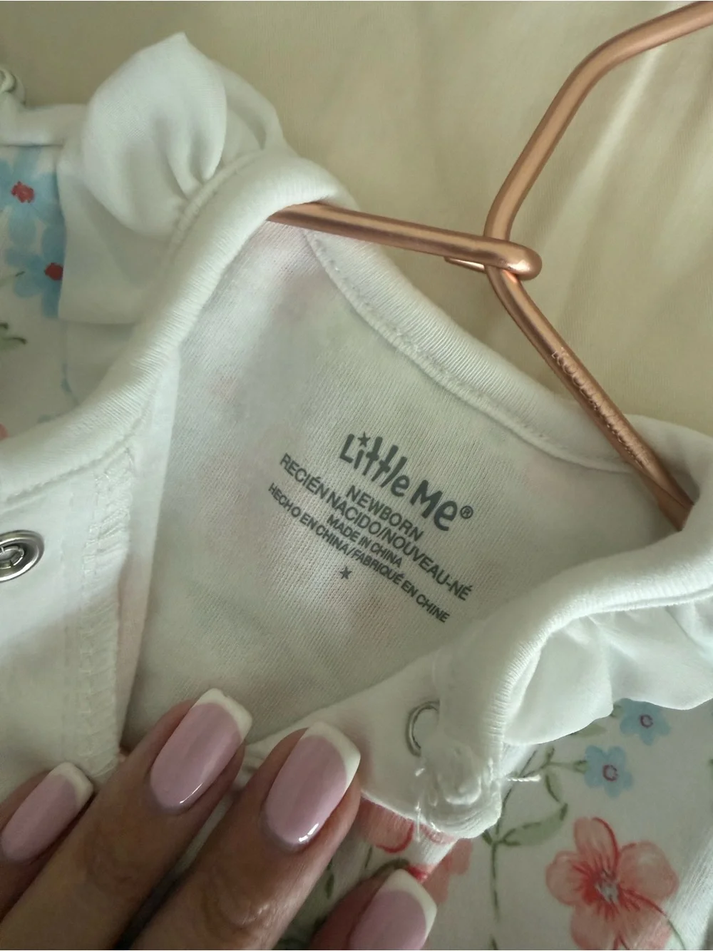 Little Me White Footed Floral One-Piece